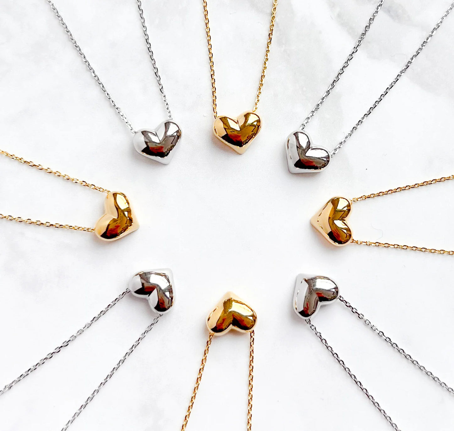 Korean Heart Shape Necklace Stainless Steel