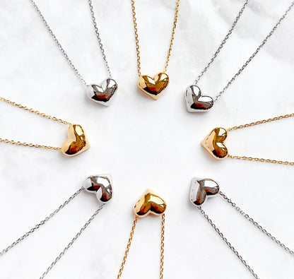 Korean Heart Shape Necklace Stainless Steel