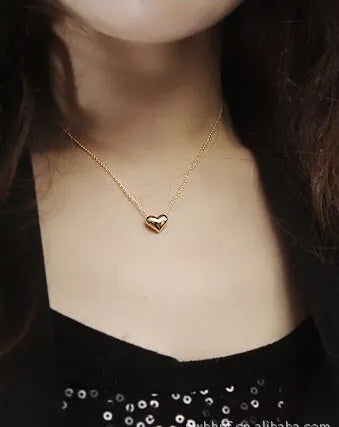 Korean Heart Shape Necklace Stainless Steel
